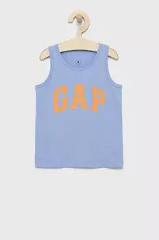 Детская хлопковая футболка GAP, синий