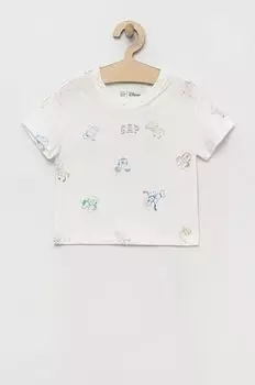 Детская хлопковая футболка GAP x Disney, белый