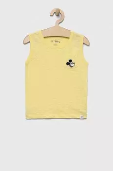 Детская хлопковая футболка GAP x Disney, желтый