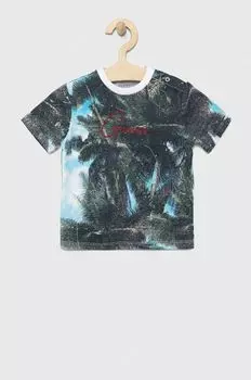 Детская хлопковая футболка Guess, синий