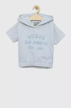 Детская хлопковая футболка Guess, синий