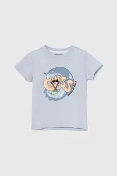 Детская хлопковая футболка Guess, синий