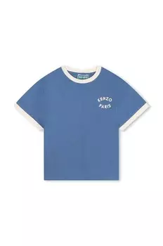 Детская хлопковая футболка Kenzo, синий
