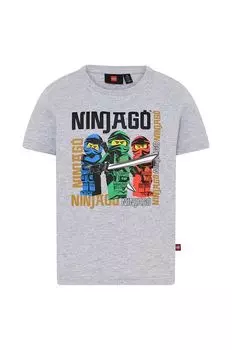 Детская хлопковая футболка LEGO, серый