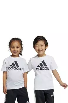 Детская хлопковая футболка LK BL CO. adidas, белый