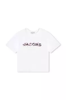 Детская хлопковая футболка Marc Jacobs, белый