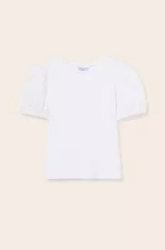 Детская хлопковая футболка Mayoral, белый