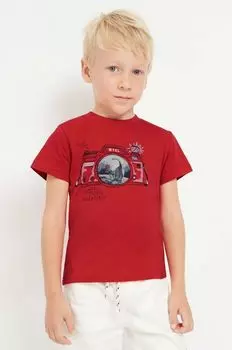 Детская хлопковая футболка Mayoral, красный