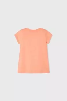 Детская хлопковая футболка Mayoral, оранжевый