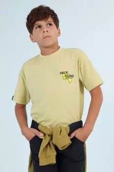 Детская хлопковая футболка Mayoral, зеленый