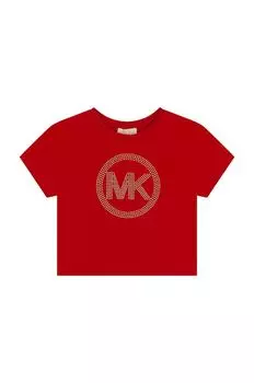 Детская хлопковая футболка Michael Kors, красный