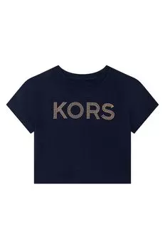 Детская хлопковая футболка Michael Kors R15112.156, темно-синий