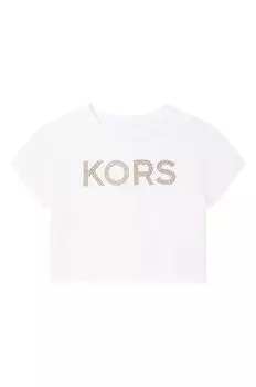 Детская хлопковая футболка Michael Kors R15112.156, белый