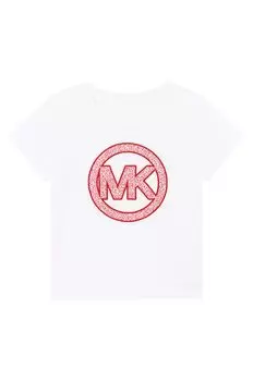 Детская хлопковая футболка Michael Kors R15117.102.108, белый