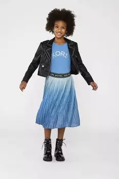 Детская хлопковая футболка Michael Kors, синий