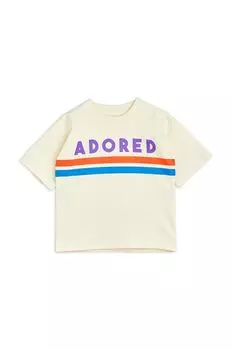 Детская хлопковая футболка Mini Rodini, белый