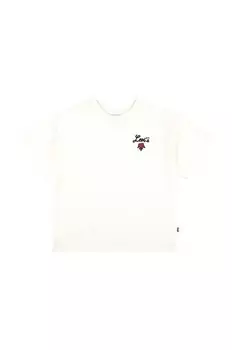Детская хлопковая футболка Oversized Levis Rose Tee Levi's, бежевый