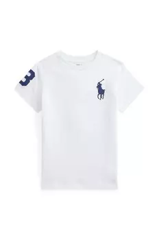 Детская хлопковая футболка Polo Ralph Lauren, белый