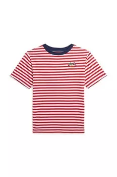 Детская хлопковая футболка Polo Ralph Lauren, красный