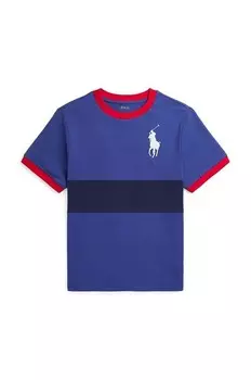 Детская хлопковая футболка Polo Ralph Lauren, красный