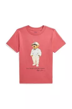 Детская хлопковая футболка Polo Ralph Lauren, красный