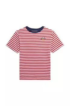 Детская хлопковая футболка Polo Ralph Lauren, красный