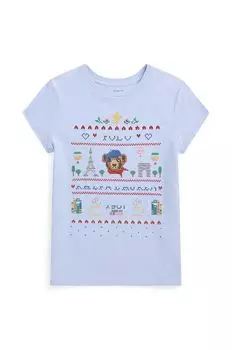 Детская хлопковая футболка Polo Ralph Lauren, синий