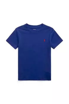 Детская хлопковая футболка Polo Ralph Lauren, темно-синий