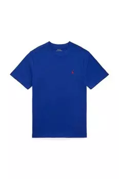 Детская хлопковая футболка Polo Ralph Lauren, темно-синий