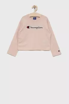 Детская хлопковая футболка с длинными рукавами Champion 404233, розовый
