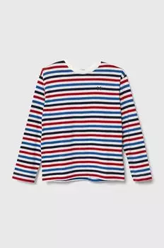 Детская хлопковая футболка с длинными рукавами United Colors of Benetton, мультиколор