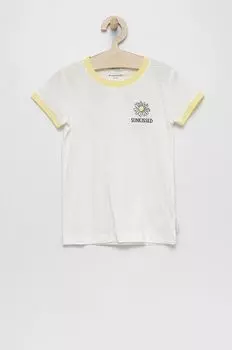 Детская хлопковая футболка Tom Tailor, белый