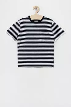 Детская хлопковая футболка Tom Tailor, темно-синий