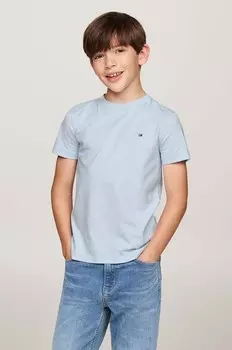 Детская хлопковая футболка Tommy Hilfiger, белый