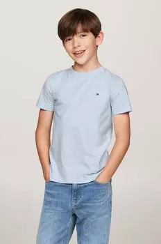 Детская хлопковая футболка Tommy Hilfiger, белый