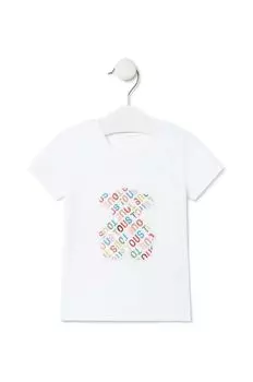 Детская хлопковая футболка Tous, белый