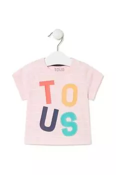 Детская хлопковая футболка Tous, розовый