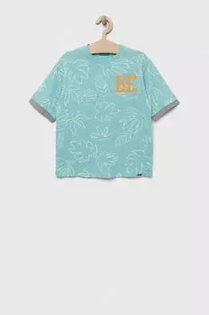 Детская хлопковая футболка United Colors of Benetton, бирюзовый