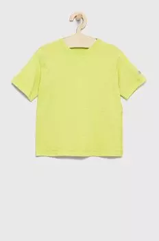 Детская хлопковая футболка United Colors of Benetton, желтый