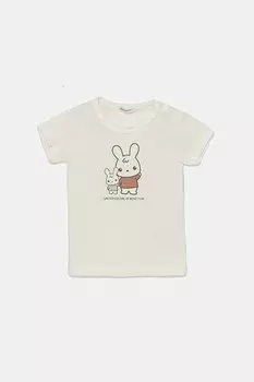 Детская хлопковая футболка United Colors Of Benetton, белый