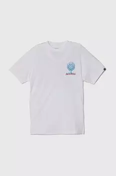 Детская хлопковая футболка Vans, белый