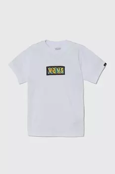 Детская хлопковая футболка Vans Scribble, белый