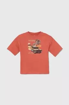 Детская хлопковая футболка Zippy, розовый