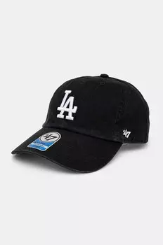 Детская хлопковая кепка с козырьком бренда 47 MLB Los Angeles Dodgers 47 Brand, черный