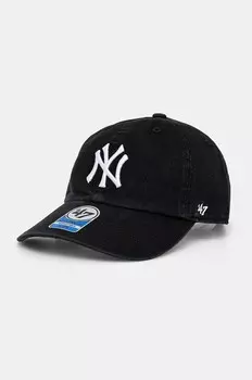Детская хлопковая кепка с козырьком бренда 47 MLB New York Yankees 47 Brand, черный
