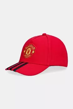 Детская хлопковая кепка с козырьком Manchester United Adidas Performance, красный
