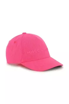 Детская хлопковая кепка с козырьком Marc Jacobs, розовый