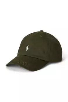 Детская хлопковая кепка с козырьком Polo Ralph Lauren, зеленый