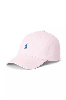 Детская хлопковая кепка с козырьком Polo Ralph Lauren, розовый