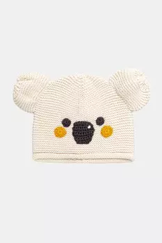 Детская хлопковая кепка United Colors Of Benetton, бежевый